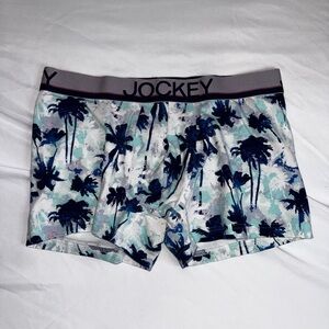 Jockey Men's Palm Print Boxer Briefs - Blue and Gray